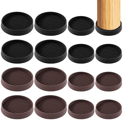 Swpeet 4Pcs 3" x 3" x 3" Runder schwarzer Gummi Anti Rutsch Caster Cups Antirutsch Möbel Pads Kit, Anti Rutsch Greifer, Anti Rutsch Möbel Füße Anti Rutsch Bodenstopper für Bett Couch Tisch von Swpeet