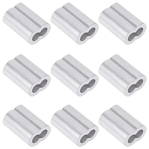 Swpeet 50 Stück 13/64 Zoll – 5 mm Aluminium-Crimpschlaufenhülsen für Drahtseile und Kabel oder alles, was sonst ein starkes Kabel erfordert. Swpeet 50 Stück 13/64 Zoll – 5 mm Aluminium-Crimpschlaufenhülsen für Drahtseile und Kabel oder alles, was sonst ein starkes Kabel erfordert. von Swpeet