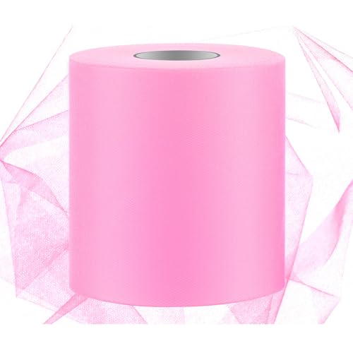 Swpeet 6 Zoll von 200 Yards Rosa Tüll Stoff Rolle, Stoff Spule Tüll Band, Netz Polyester Spule Ideal für DIY handgemachte Geburtstagsfeier Hochzeit Dekorationen Weihnachten Handwerk Zubehör Swpeet 6 Zoll von 200 Yards Rosa Tüll Stoff Rolle, Stoff Spule Tüll Band, Netz Polyester Spule Ideal für DIY handgemachte Geburtstagsfeier Hochzeit Dekorationen Weihnachten Handwerk Zubehör von Swpeet