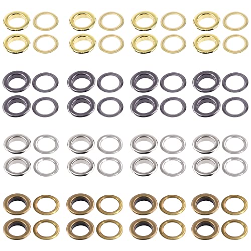 Swpeet 64 Stück – 32 Sets 2,5 cm Loch, 4 Farben, Dicke Metallösen, Ösen-Set, Metallösen, Ösen für die Reparatur von Leinwand, Leder, Vorhängen Swpeet 64 Stück – 32 Sets 2,5 cm Loch, 4 Farben, Dicke Metallösen, Ösen-Set, Metallösen, Ösen für die Reparatur von Leinwand, Leder, Vorhängen von Swpeet