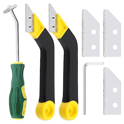 Swpeet 7Pcs Grout Removal Tool and Tile Grout Saw Angled Grout Saw with 3 Pieces Extra Blades Replacement and Wrench Assortment Kit, Caulking Removal Tool Grout Cleaner Scraper Remove Grout Swpeet 7Pcs Grout Removal Tool and Tile Grout Saw Angled Grout Saw with 3 Pieces Extra Blades Replacement and Wrench Assortment Kit, Caulking Removal Tool Grout Cleaner Scraper Remove Grout von Swpeet