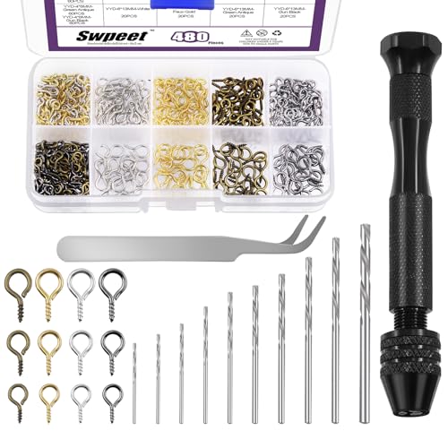 Swpeet Hand Drill Tool Set, Pin Vise Hand Drill (N5) von Swpeet