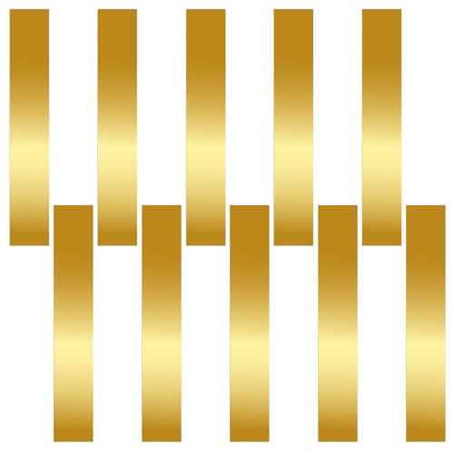 Swpeet Messing Streifen 10Pcs 0.002"Thickness Brass Strip Kit, 6" Length x 1" Width Brass Sheet Metal Plates Brass Shim Stock for Crafts DIY Decoration Swpeet Messing Streifen 10Pcs 0.002"Thickness Brass Strip Kit, 6" Length x 1" Width Brass Sheet Metal Plates Brass Shim Stock for Crafts DIY Decoration von Swpeet