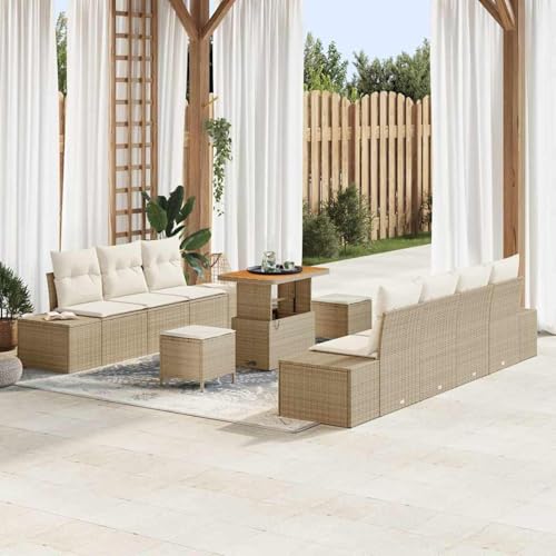 10-teiliges Garten Sofaset mit Kissen Beige 2-Sitzer Garten Sofa mit Stauraum & Kissen Beige, Modulares Gartenmöbel-Set für Balkon Terrasse und Café3364701 10-teiliges Garten Sofaset mit Kissen Beige 2-Sitzer Garten Sofa mit Stauraum & Kissen Beige, Modulares Gartenmöbel-Set für Balkon Terrasse und Café3364701 von Swpsd