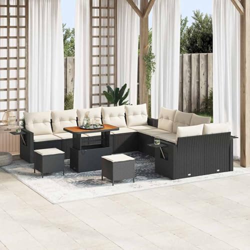 13-teiliges Garten Sofa Set mit Kissen in Schwarz, 3-teiliges Garten Essgruppe mit Kissen in Schwarz, Modulares Gartenmöbel-Set für Balkon Terrasse und Café3361805 13-teiliges Garten Sofa Set mit Kissen in Schwarz, 3-teiliges Garten Essgruppe mit Kissen in Schwarz, Modulares Gartenmöbel-Set für Balkon Terrasse und Café3361805 von Swpsd