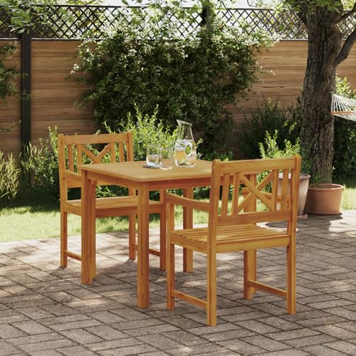 3-teiliges Garten Esstisch Set Massivholz Akazie, Gartenstühle 2 Stück 56x56x90 cm Massivholz Akazie, Gartentisch Stühlen Gartenmöbel Set for Outdoor Essbereich Balkon Café3375656 3-teiliges Garten Esstisch Set Massivholz Akazie, Gartenstühle 2 Stück 56x56x90 cm Massivholz Akazie, Gartentisch Stühlen Gartenmöbel Set for Outdoor Essbereich Balkon Café3375656 von Swpsd