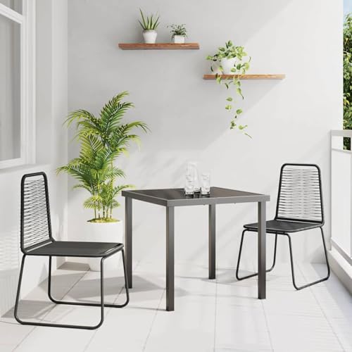 3-teiliges Garten-Esstisch-Set Schwarz Poly-Rattan, Gartentisch Stühlen Gartenmöbel Set for Outdoor Essbereich Balkon Café3379387 3-teiliges Garten-Esstisch-Set Schwarz Poly-Rattan, Gartentisch Stühlen Gartenmöbel Set for Outdoor Essbereich Balkon Café3379387 von Swpsd