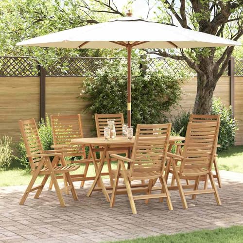 7-teiliges Garten Essbereich Klappbar Massivholz Teak, Gartenstühle 2 Stück Massivholz Teak, Gartentisch Stühlen Gartenmöbel Set for Outdoor Essbereich Balkon Café3356879 7-teiliges Garten Essbereich Klappbar Massivholz Teak, Gartenstühle 2 Stück Massivholz Teak, Gartentisch Stühlen Gartenmöbel Set for Outdoor Essbereich Balkon Café3356879 von Swpsd