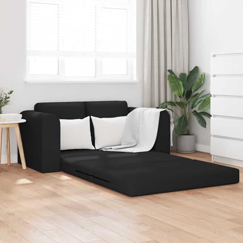 Boden Sofa Bett 2-in-1 Schwarz 148x71x83 cm Stoff, Tagesbett Multifunktionsbett für Wohnzimmer Homeoffice Gästebereich4106675 Boden Sofa Bett 2-in-1 Schwarz 148x71x83 cm Stoff, Tagesbett Multifunktionsbett für Wohnzimmer Homeoffice Gästebereich4106675 von Swpsd