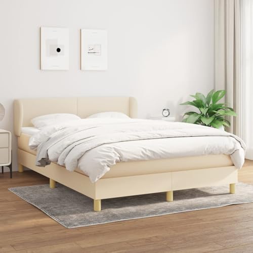 Boxspringbett mit Matratze Creme 140x200 cm Stoff, Modernes Bett Gästebett für Stilvoll Wohnungen Schlafzimmer Gästehaus3126650 Boxspringbett mit Matratze Creme 140x200 cm Stoff, Modernes Bett Gästebett für Stilvoll Wohnungen Schlafzimmer Gästehaus3126650 von Swpsd