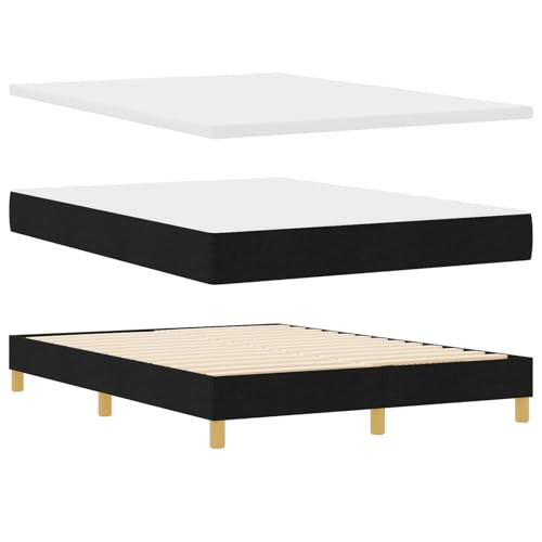 Boxspringbett mit Matratze Schwarz 140x200 cm Stoff, Modernes Bett Gästebett für Stilvoll Wohnungen Schlafzimmer Gästehaus3340215 Boxspringbett mit Matratze Schwarz 140x200 cm Stoff, Modernes Bett Gästebett für Stilvoll Wohnungen Schlafzimmer Gästehaus3340215 von Swpsd