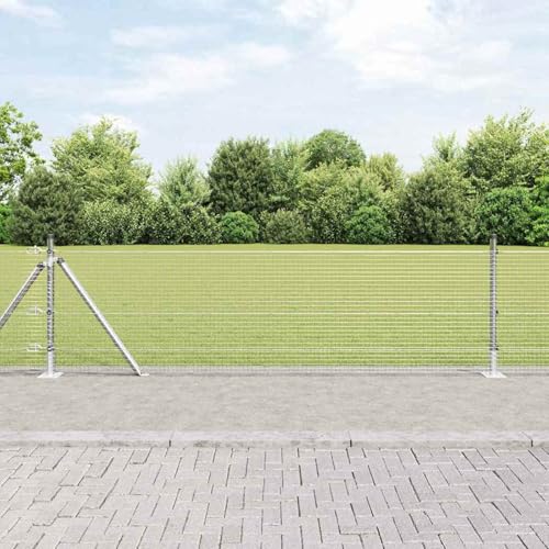 Geschweißter Drahtzaun mit 13 Flanschpfosten 0.5x50 m Verzinkter Stahl, Zaunpfosten Maschendrahtgeflecht Drahtzaun für einfache Einzäunung von Hof Garten Obstplantage3352341 Geschweißter Drahtzaun mit 13 Flanschpfosten 0.5x50 m Verzinkter Stahl, Zaunpfosten Maschendrahtgeflecht Drahtzaun für einfache Einzäunung von Hof Garten Obstplantage3352341 von Swpsd