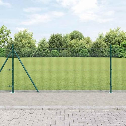 Geschweißter Drahtzaun mit 13 Flanschpfosten Grün 0,8x25 m Stahl, Zaunpfosten Maschendrahtgeflecht Drahtzaun für einfache Einzäunung von Hof Garten Obstplantage3352433 Geschweißter Drahtzaun mit 13 Flanschpfosten Grün 0,8x25 m Stahl, Zaunpfosten Maschendrahtgeflecht Drahtzaun für einfache Einzäunung von Hof Garten Obstplantage3352433 von Swpsd
