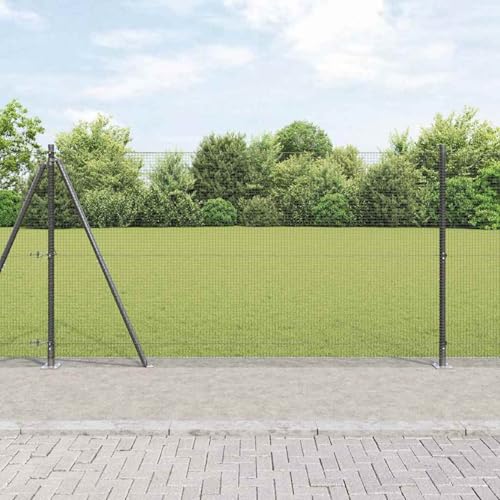 Geschweißter Drahtzaun mit 7 Flanschpfosten Grau 1,2x10 m Stahl, Zaunpfosten Maschendrahtgeflecht Drahtzaun für einfache Einzäunung von Hof Garten Obstplantage3352523 Geschweißter Drahtzaun mit 7 Flanschpfosten Grau 1,2x10 m Stahl, Zaunpfosten Maschendrahtgeflecht Drahtzaun für einfache Einzäunung von Hof Garten Obstplantage3352523 von Swpsd