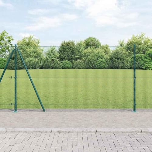 Geschweißter Drahtzaun mit 7 Flanschpfosten Grün 1,2x10 m Stahl, Zaunpfosten Maschendrahtgeflecht Drahtzaun für einfache Einzäunung von Hof Garten Obstplantage3352405 Geschweißter Drahtzaun mit 7 Flanschpfosten Grün 1,2x10 m Stahl, Zaunpfosten Maschendrahtgeflecht Drahtzaun für einfache Einzäunung von Hof Garten Obstplantage3352405 von Swpsd