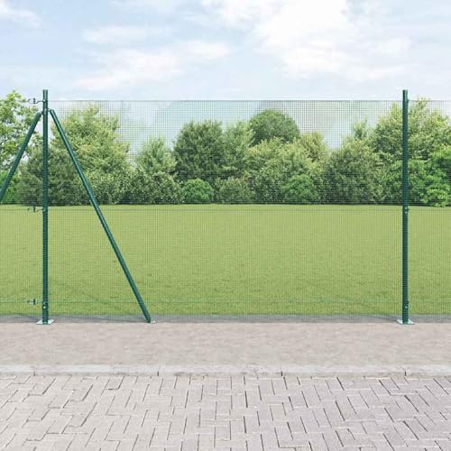 Geschweißter Drahtzaun mit 7 Flanschpfosten in Grün 1,6x10 m aus Stahl, Zaunpfosten Maschendrahtgeflecht Drahtzaun für einfache Einzäunung von Hof Garten Obstplantage3352416 Geschweißter Drahtzaun mit 7 Flanschpfosten in Grün 1,6x10 m aus Stahl, Zaunpfosten Maschendrahtgeflecht Drahtzaun für einfache Einzäunung von Hof Garten Obstplantage3352416 von Swpsd