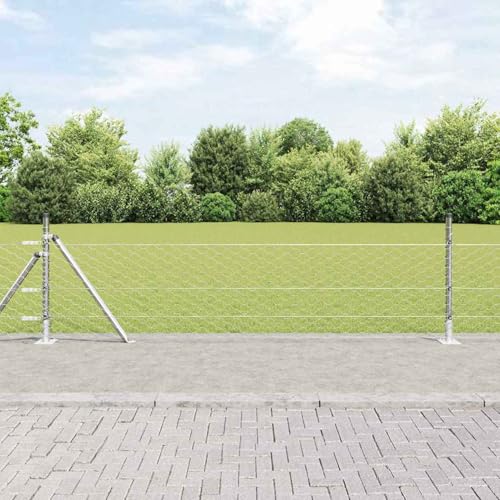 Hexagon Zaun 0,4x50 m, Zaunpfosten mit Bodenplatten 13 Stk Ø32mm 50cm Verzinkter Stahl, Zaunpfosten Maschendrahtgeflecht Drahtzaun für einfache Einzäunung von Hof Garten Obstplantage3353821 Hexagon Zaun 0,4x50 m, Zaunpfosten mit Bodenplatten 13 Stk Ø32mm 50cm Verzinkter Stahl, Zaunpfosten Maschendrahtgeflecht Drahtzaun für einfache Einzäunung von Hof Garten Obstplantage3353821 von Swpsd