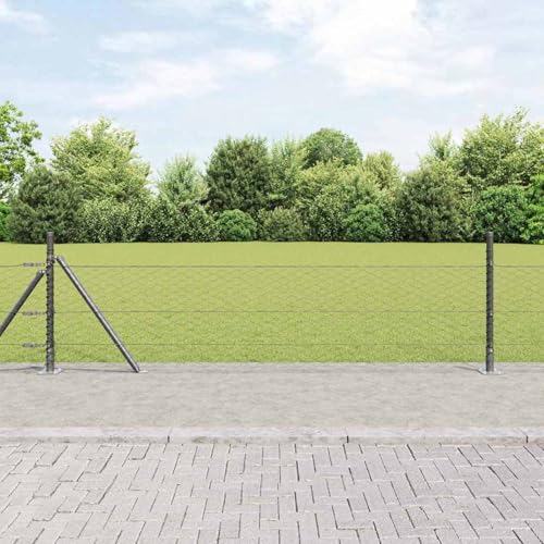 Hexagon Zaun Grau 0.4x100 m Stahl, Zaunpfosten mit Basisplatten 13 Stück Ø32mm 50cm verzinkter Stahl, Zaunpfosten Drahtzaun für einfache Einzäunung von Hof Garten Obstplantage3353715 Hexagon Zaun Grau 0.4x100 m Stahl, Zaunpfosten mit Basisplatten 13 Stück Ø32mm 50cm verzinkter Stahl, Zaunpfosten Drahtzaun für einfache Einzäunung von Hof Garten Obstplantage3353715 von Swpsd
