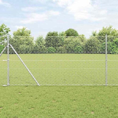 Hexagonalzaun 1,4x25 m, Zaunpfosten 13 Stück Ø32 mm 190 cm Verzinkter Stahl, Zaunpfosten Maschendrahtgeflecht Drahtzaun für einfache Einzäunung von Hof Garten Obstplantage3352964 Hexagonalzaun 1,4x25 m, Zaunpfosten 13 Stück Ø32 mm 190 cm Verzinkter Stahl, Zaunpfosten Maschendrahtgeflecht Drahtzaun für einfache Einzäunung von Hof Garten Obstplantage3352964 von Swpsd