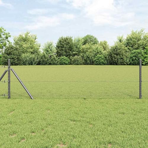 Hexagonzaun Grau 0.8x10 m Stahl, Zaunpfosten 7 Stück Grau Ø32 mm 120 cm Verzinkter Stahl, Zaunpfosten Drahtzaun für einfache Einzäunung von Hof Garten Obstplantage3352773 Hexagonzaun Grau 0.8x10 m Stahl, Zaunpfosten 7 Stück Grau Ø32 mm 120 cm Verzinkter Stahl, Zaunpfosten Drahtzaun für einfache Einzäunung von Hof Garten Obstplantage3352773 von Swpsd