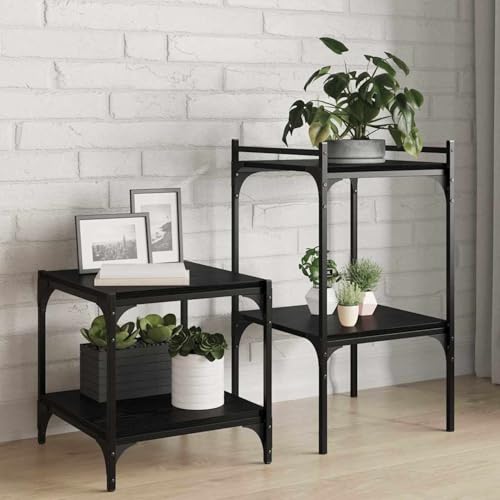 Regalbrett, 4 Stück Schwarz 40 x 40 x 1.5 cm Holzwerkstoff, Moderne wandmontierte Regale für Wohnzimmer, Schlafzimmer oder Büro von Swpsd