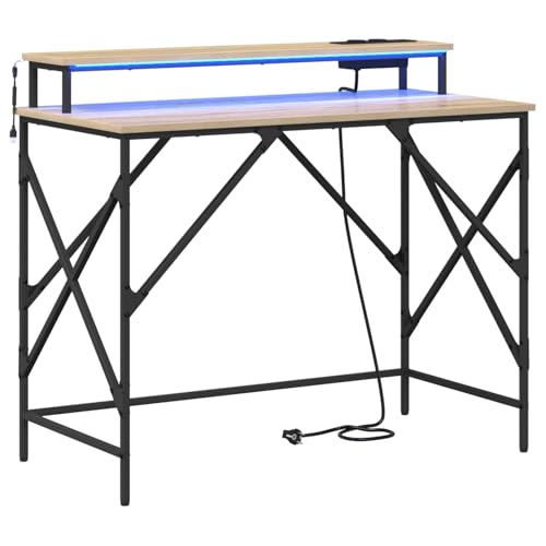 Schreibtisch Sonoma Eiche 100 x 50 x 86.5 cm Holzwerkstoff, Gaming-Schreibtisch Computertisch Moderner Schreibtisch für Gaming-Zimmer Homeoffice859396 Schreibtisch Sonoma Eiche 100 x 50 x 86.5 cm Holzwerkstoff, Gaming-Schreibtisch Computertisch Moderner Schreibtisch für Gaming-Zimmer Homeoffice859396 von Swpsd