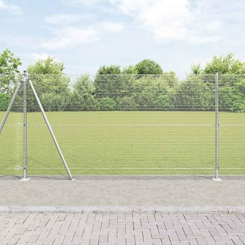 Schweißdrahtzaun mit 13 Flanschpfosten 1,2x50 m verzinkter Stahl, Zaunpfosten Maschendrahtgeflecht Drahtzaun für einfache Einzäunung von Hof Garten Obstplantage3352356 Schweißdrahtzaun mit 13 Flanschpfosten 1,2x50 m verzinkter Stahl, Zaunpfosten Maschendrahtgeflecht Drahtzaun für einfache Einzäunung von Hof Garten Obstplantage3352356 von Swpsd