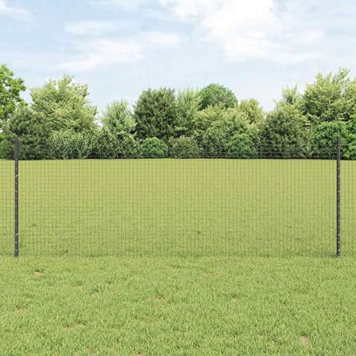 Schweißdrahtzaun mit 22 U-Posts Grau 0.8x50 m Stahl, Zaunpfosten Drahtzaun für einfache Einzäunung von Hof Garten Obstplantage3336631 Schweißdrahtzaun mit 22 U-Posts Grau 0.8x50 m Stahl, Zaunpfosten Drahtzaun für einfache Einzäunung von Hof Garten Obstplantage3336631 von Swpsd