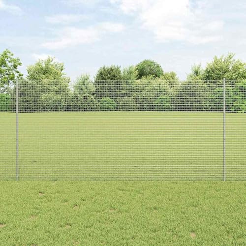 Schweißdrahtzaun mit 22 U-Posts Silber 1,2x25 m Stahl, Zaunpfosten Drahtzaun für einfache Einzäunung von Hof Garten Obstplantage3336366 Schweißdrahtzaun mit 22 U-Posts Silber 1,2x25 m Stahl, Zaunpfosten Drahtzaun für einfache Einzäunung von Hof Garten Obstplantage3336366 von Swpsd