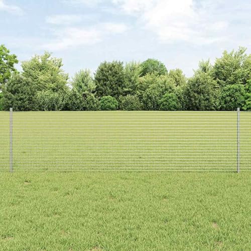 Schweißdrahtzaun mit 44 U-Posts Silber 0.6x100 m Stahl, Zaunpfosten Drahtzaun für einfache Einzäunung von Hof Garten Obstplantage3336423 Schweißdrahtzaun mit 44 U-Posts Silber 0.6x100 m Stahl, Zaunpfosten Drahtzaun für einfache Einzäunung von Hof Garten Obstplantage3336423 von Swpsd