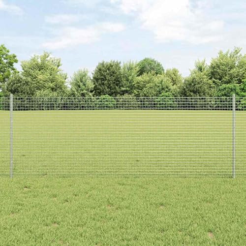 Schweißdrahtzaun mit 5 U-Posts Silber 0.8x10 m Stahl, Zaunpfosten Drahtzaun für einfache Einzäunung von Hof Garten Obstplantage3336324 Schweißdrahtzaun mit 5 U-Posts Silber 0.8x10 m Stahl, Zaunpfosten Drahtzaun für einfache Einzäunung von Hof Garten Obstplantage3336324 von Swpsd