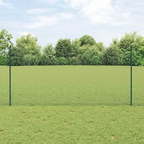 Schweißerzaun mit 22 U-Posts Grün 1,2x50 m Stahl, Zaunpfosten Drahtzaun für einfache Einzäunung von Hof Garten Obstplantage3336520 von Swpsd