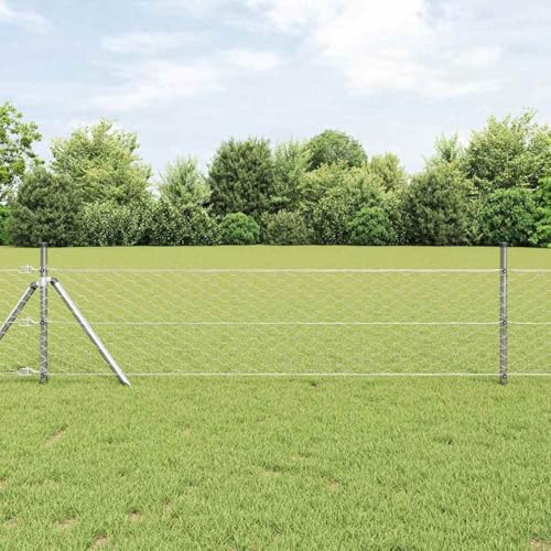 Sechseckzaun 0,6x100 m, Zaunpfosten 13 Stück Ø32 mm 100 cm verzinkter Stahl, Zaunpfosten Maschendrahtgeflecht Drahtzaun für einfache Einzäunung von Hof Garten Obstplantage3353021 Sechseckzaun 0,6x100 m, Zaunpfosten 13 Stück Ø32 mm 100 cm verzinkter Stahl, Zaunpfosten Maschendrahtgeflecht Drahtzaun für einfache Einzäunung von Hof Garten Obstplantage3353021 von Swpsd