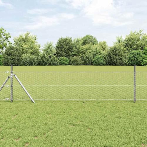 Sechseckzaun 0,8x100 m, Zaunpfosten 13 Stk Ø32 mm 120 cm Verzinkter Stahl, Zaunpfosten Maschendrahtgeflecht Drahtzaun für einfache Einzäunung von Hof Garten Obstplantage3353024 Sechseckzaun 0,8x100 m, Zaunpfosten 13 Stk Ø32 mm 120 cm Verzinkter Stahl, Zaunpfosten Maschendrahtgeflecht Drahtzaun für einfache Einzäunung von Hof Garten Obstplantage3353024 von Swpsd