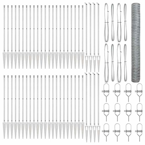 Sechseckzaun 1,2x100 m, Zaunpfosten mit Spike 13 Stück Ø32 mm 140 cm Galvanisierter Stahl, Zaunpfosten Drahtzaun für einfache Einzäunung von Hof Garten Obstplantage3353454 Sechseckzaun 1,2x100 m, Zaunpfosten mit Spike 13 Stück Ø32 mm 140 cm Galvanisierter Stahl, Zaunpfosten Drahtzaun für einfache Einzäunung von Hof Garten Obstplantage3353454 von Swpsd