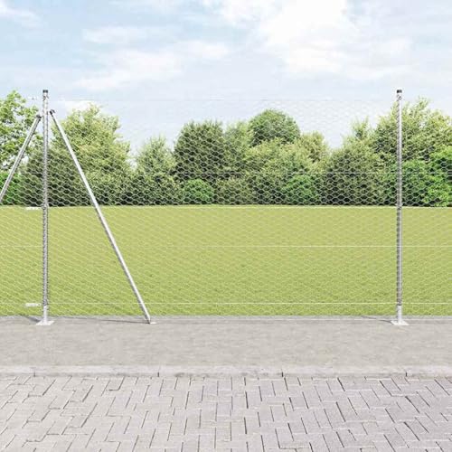 Sechseckzaun 1.4x100 m, Zaunpfosten mit Fußplatten 13 Stück Ø32mm 78.5cm Verzinkter Stahl, Zaunpfosten Drahtzaun für einfache Einzäunung von Hof Garten Obstplantage3353878 Sechseckzaun 1.4x100 m, Zaunpfosten mit Fußplatten 13 Stück Ø32mm 78.5cm Verzinkter Stahl, Zaunpfosten Drahtzaun für einfache Einzäunung von Hof Garten Obstplantage3353878 von Swpsd