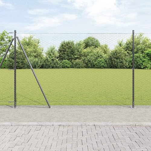 Sechseckzaun Grau 1,4x10 m Stahl, Zaunpfosten mit Fußplatten 7 Stück Ø32mm 78,5cm verzinkter Stahl, Zaunpfosten Drahtzaun für einfache Einzäunung von Hof Garten Obstplantage3353631 Sechseckzaun Grau 1,4x10 m Stahl, Zaunpfosten mit Fußplatten 7 Stück Ø32mm 78,5cm verzinkter Stahl, Zaunpfosten Drahtzaun für einfache Einzäunung von Hof Garten Obstplantage3353631 von Swpsd
