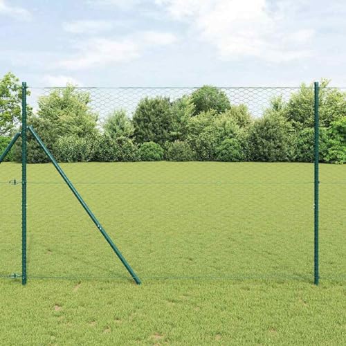 Sechseckzaun Grün 1,5x50 m Stahl, Zaunpfosten 13 Stück Grün Ø32 mm 200 cm Verzinkter Stahl, Zaunpfosten Drahtzaun für einfache Einzäunung von Hof Garten Obstplantage3352722 Sechseckzaun Grün 1,5x50 m Stahl, Zaunpfosten 13 Stück Grün Ø32 mm 200 cm Verzinkter Stahl, Zaunpfosten Drahtzaun für einfache Einzäunung von Hof Garten Obstplantage3352722 von Swpsd