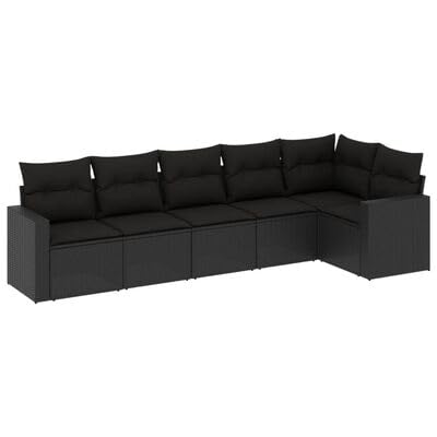 Swpsd 6-TLG.Gartenlounge Set, Balkonlounge Set, Terrassensofa, Loungemöbel Polyrattan, Polyrattan Gartenmöbel, Garten Sofa Set, Kissen Schwarz Poly Rattan/ TBT4451 Swpsd 6-TLG.Gartenlounge Set, Balkonlounge Set, Terrassensofa, Loungemöbel Polyrattan, Polyrattan Gartenmöbel, Garten Sofa Set, Kissen Schwarz Poly Rattan/ TBT4451 von Swpsd