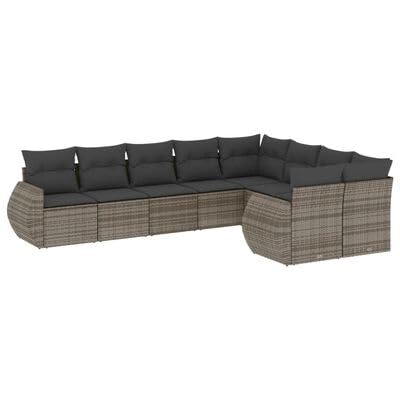 Swpsd 9-TLG.Gartenlounge Set, Balkonlounge Set, Terrassensofa, Loungemöbel Polyrattan, Polyrattan Gartenmöbel, Garten Sofa Set, Kissen Grau Poly Rattan/ TBT3827 Swpsd 9-TLG.Gartenlounge Set, Balkonlounge Set, Terrassensofa, Loungemöbel Polyrattan, Polyrattan Gartenmöbel, Garten Sofa Set, Kissen Grau Poly Rattan/ TBT3827 von Swpsd
