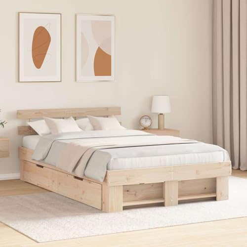 Swpsd Bettgestell mit Schubladen 140x190 cm Massivholz Kiefer, Familienbett Bett Bettgestelle Rahmen für Gästezimmer Schlafzimmer3382280 Swpsd Bettgestell mit Schubladen 140x190 cm Massivholz Kiefer, Familienbett Bett Bettgestelle Rahmen für Gästezimmer Schlafzimmer3382280 von Swpsd
