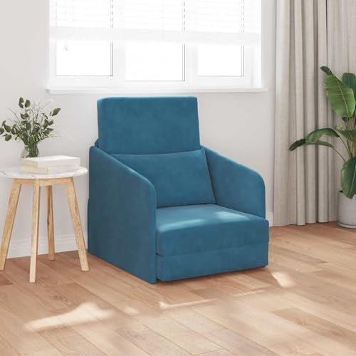 Swpsd Boden-Sofa-Bett 2-in-1 Blau 65x80x83 cm Velvet, Tagesbett Multifunktionsbett für Wohnzimmer Homeoffice Gästebereich4106647 Swpsd Boden-Sofa-Bett 2-in-1 Blau 65x80x83 cm Velvet, Tagesbett Multifunktionsbett für Wohnzimmer Homeoffice Gästebereich4106647 von Swpsd
