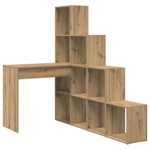Swpsd Eckschreibtisch Eiche handwerklich 101,5 x 149,5 x 149,5 cm, Gaming-Schreibtisch Computertisch Moderner Schreibtisch für Gaming-Zimmer Homeoffice3337248 von Swpsd