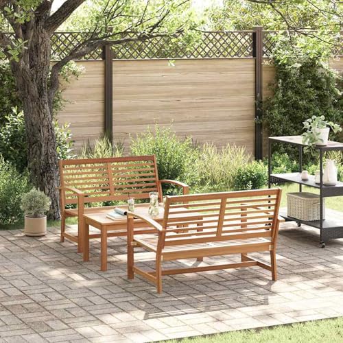 Swpsd Garten-Sofa-Set 3 pcs Natur Teak-Massivholz, Lounge Möbel Gartenmöbel-Set für Balkon Terrasse und Café3356855 Swpsd Garten-Sofa-Set 3 pcs Natur Teak-Massivholz, Lounge Möbel Gartenmöbel-Set für Balkon Terrasse und Café3356855 von Swpsd
