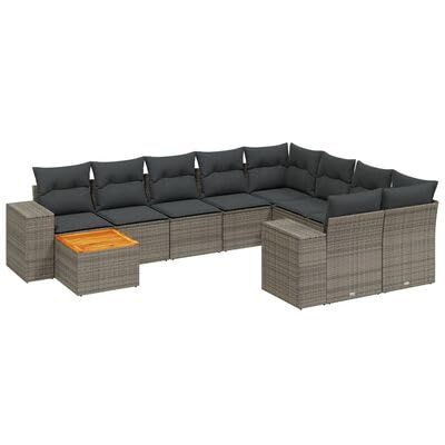 Swpsd Gartenlounge Set, 11-TLG., Gartenmöbel Gartengarnitur, Sitzgruppe Sitzgarnitur, Lounge Sofa Garnitur Terrasse, Grau Poly Braun/ TBT2566 Swpsd Gartenlounge Set, 11-TLG., Gartenmöbel Gartengarnitur, Sitzgruppe Sitzgarnitur, Lounge Sofa Garnitur Terrasse, Grau Poly Braun/ TBT2566 von Swpsd