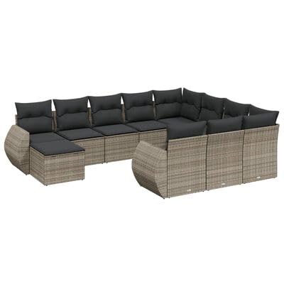 Swpsd Gartenlounge Set, 11-TLG., Gartenmöbel Sitzgruppe, Sofagarnitur Gartensofa, Sofa Garnitur Lounge, Grau Poly Rattan Swpsd Gartenlounge Set, 11-TLG., Gartenmöbel Sitzgruppe, Sofagarnitur Gartensofa, Sofa Garnitur Lounge, Grau Poly Rattan von Swpsd