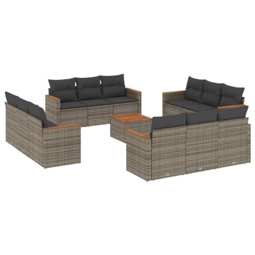 Swpsd Gartenlounge Set, 13-TLG., Gartenmöbel Gartengarnitur, Sitzgruppe Sitzgarnitur, Lounge Sofa Garnitur Terrasse, Grau Poly Rattan/ TBT3207 Swpsd Gartenlounge Set, 13-TLG., Gartenmöbel Gartengarnitur, Sitzgruppe Sitzgarnitur, Lounge Sofa Garnitur Terrasse, Grau Poly Rattan/ TBT3207 von Swpsd
