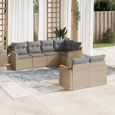 Swpsd Gartenlounge Set, 7-TLG., Gartenmöbel Gartengarnitur, Sitzgruppe Sitzgarnitur, Lounge Sofa Garnitur Terrasse, Beige Poly Rattan/ TBT2324 Swpsd Gartenlounge Set, 7-TLG., Gartenmöbel Gartengarnitur, Sitzgruppe Sitzgarnitur, Lounge Sofa Garnitur Terrasse, Beige Poly Rattan/ TBT2324 von Swpsd