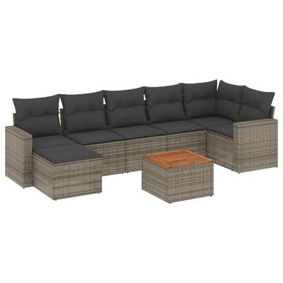 Swpsd Gartenlounge Set, 8-TLG., Gartenmöbel Gartengarnitur, Sitzgruppe Sitzgarnitur, Lounge Sofa Garnitur Terrasse, Grau Poly Rattan/ TBT2858 Swpsd Gartenlounge Set, 8-TLG., Gartenmöbel Gartengarnitur, Sitzgruppe Sitzgarnitur, Lounge Sofa Garnitur Terrasse, Grau Poly Rattan/ TBT2858 von Swpsd