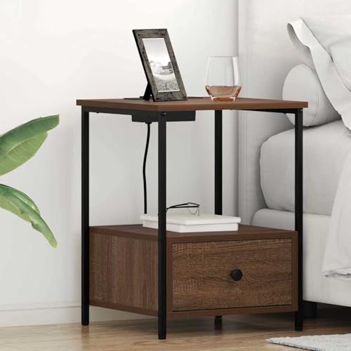 Swpsd Nachttisch mit Ladestation 2 pcs Braune Eiche Holzwerkstoff, Schlafzimmer Nachtschrank Stilvolles Nachtkästchen für Wohnzimmer Hotelzimmer859439 Swpsd Nachttisch mit Ladestation 2 pcs Braune Eiche Holzwerkstoff, Schlafzimmer Nachtschrank Stilvolles Nachtkästchen für Wohnzimmer Hotelzimmer859439 von Swpsd